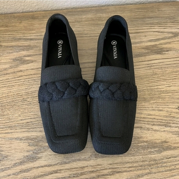 Vivaia Caitlin 2.0 Square Toe Knot Loafers Black Eu 43 Us 12 Euc - Picture 8 of 10